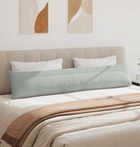 VidaXL Sofa Kussens 2 pcs Lichtgrijs 200 x 40 cm Katoen Stof