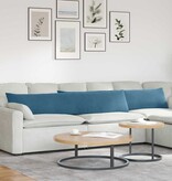 VidaXL Sofa Kussens 2 pcs Blauw 200 x 40 cm Katoen Stof