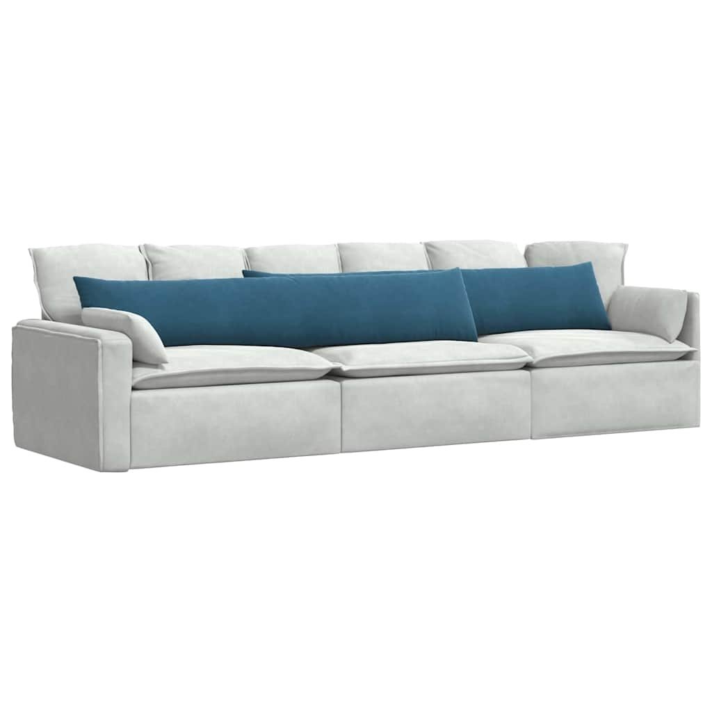 VidaXL Sofa Kussens 2 pcs Blauw 200 x 40 cm Katoen Stof