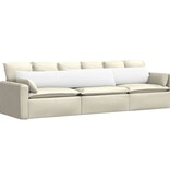 VidaXL Sofa Kussens 2 pcs Wit 200 x 40 cm Stof