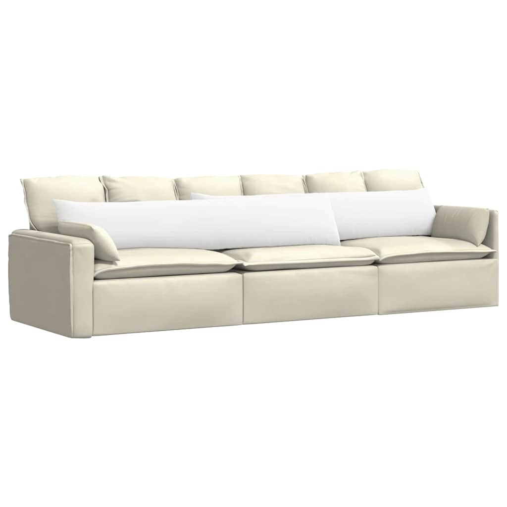VidaXL Sofa Kussens 2 pcs Wit 200 x 40 cm Stof