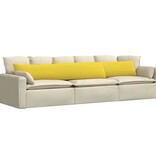 VidaXL Sofa Kussens 2 pcs Lichtgeel 200 x 40 cm Stof