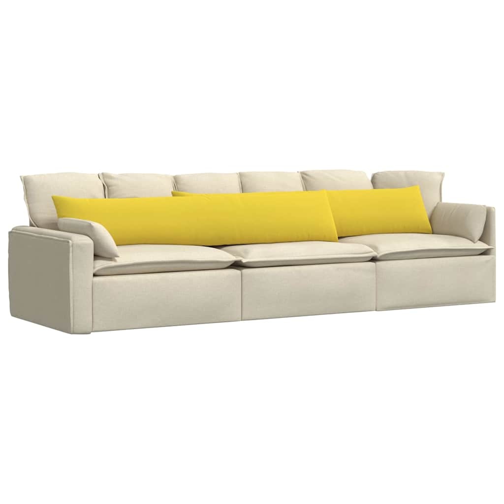 VidaXL Sofa Kussens 2 pcs Lichtgeel 200 x 40 cm Stof
