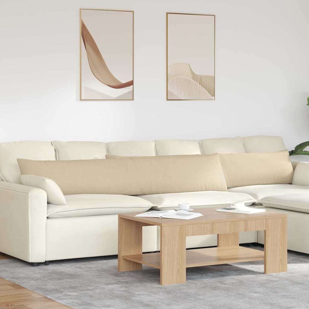 VidaXL Sofa Kussens 2 pcs Crème 200 x 40 cm Stof