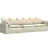 VidaXL Sofa Kussens 2 pcs Crème 200 x 40 cm Stof