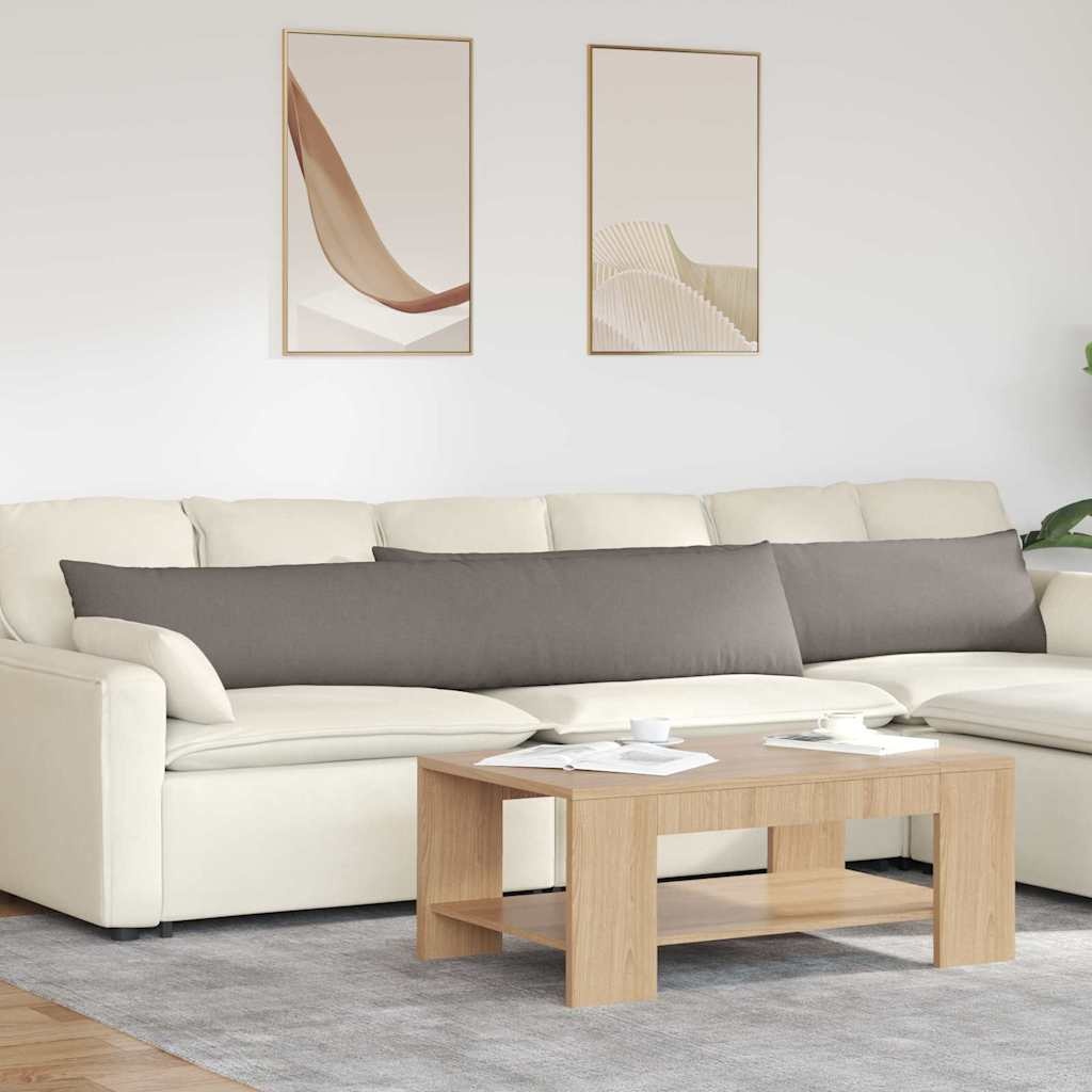 VidaXL Sofa Kussens 2 pcs Taupe 200 x 40 cm Stof