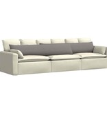 VidaXL Sofa Kussens 2 pcs Taupe 200 x 40 cm Stof