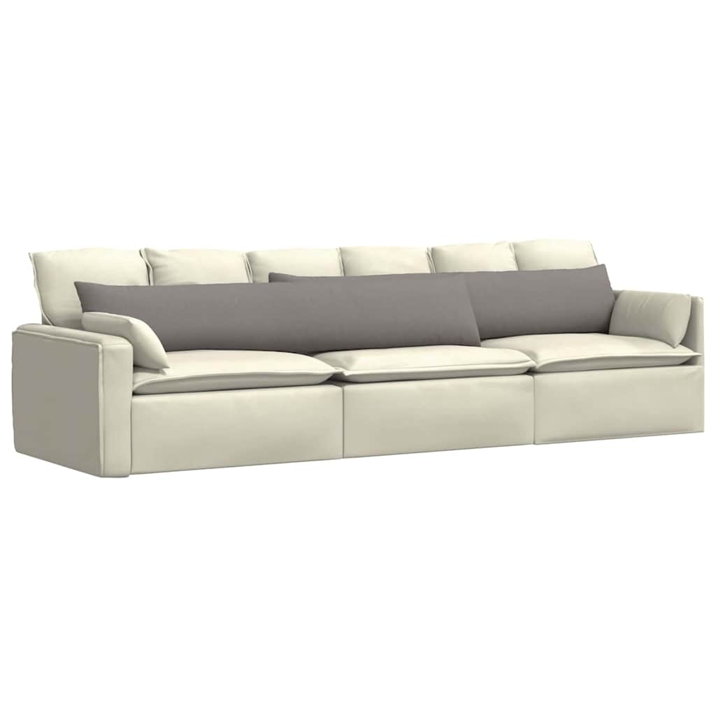 VidaXL Sofa Kussens 2 pcs Taupe 200 x 40 cm Stof