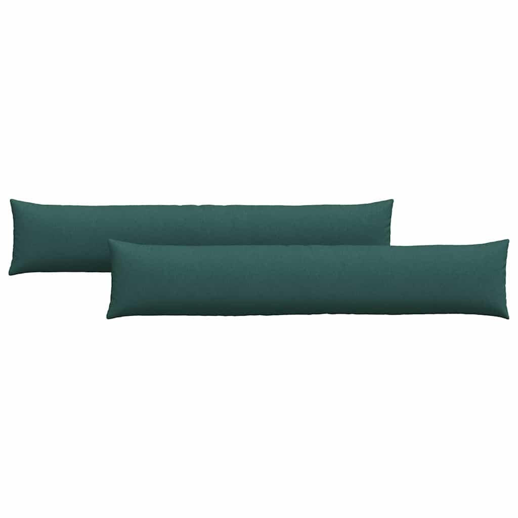 VidaXL Sofa Kussens 2 pcs Donkergroen 200 x 40 cm Stof