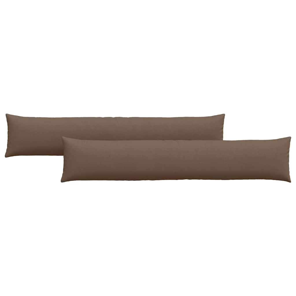 VidaXL Sofa Kussens 2 pcs Bruin 200 x 40 cm Stof