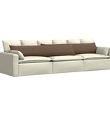 VidaXL Sofa Kussens 2 pcs Bruin 200 x 40 cm Stof