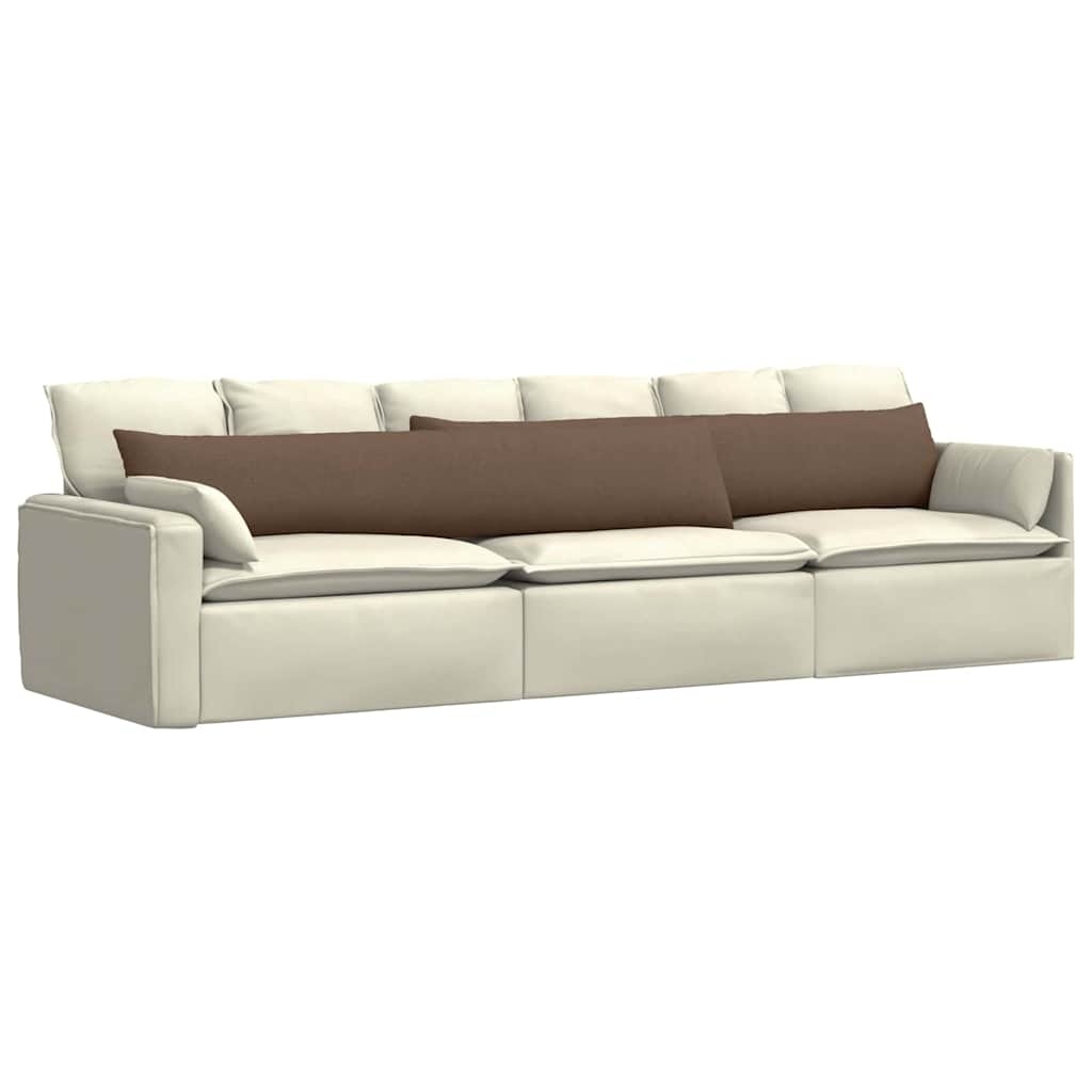 VidaXL Sofa Kussens 2 pcs Bruin 200 x 40 cm Stof
