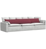 VidaXL Sofa Kussens 2 pcs Wijnrood 200 x 40 cm Stof
