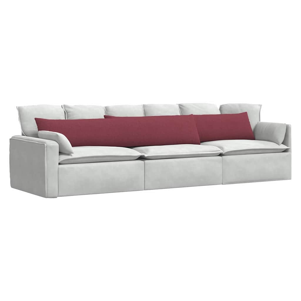 VidaXL Sofa Kussens 2 pcs Wijnrood 200 x 40 cm Stof
