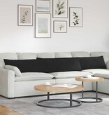 VidaXL Sofa Kussens 2 pcs Zwart 200 x 40 cm Stof