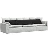 VidaXL Sofa Kussens 2 pcs Zwart 200 x 40 cm Stof