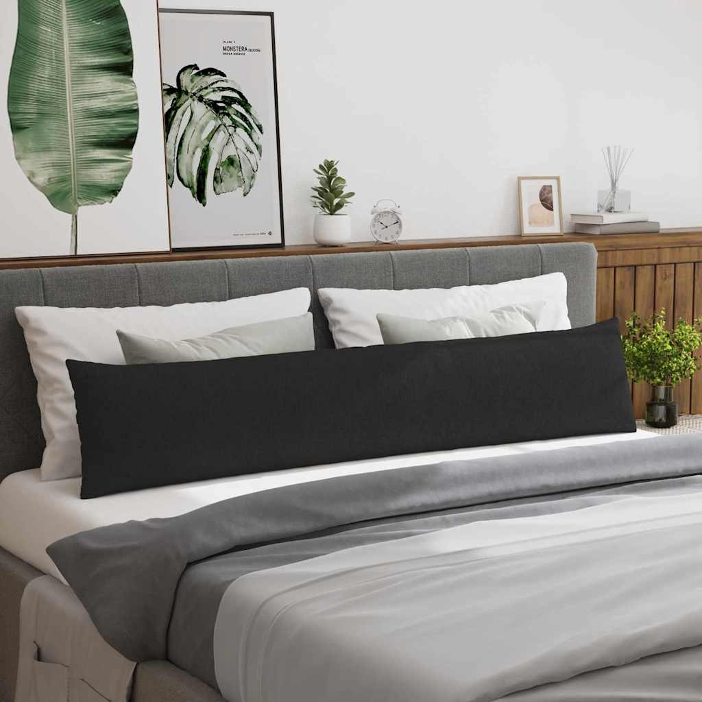 VidaXL Sofa Kussens 2 pcs Zwart 200 x 40 cm Stof