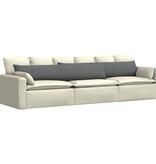 VidaXL Sofa Kussens 2 pcs Donkergrijs 200 x 40 cm Stof