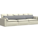 VidaXL Sofa Kussens 2 pcs Lichtgrijs 200 x 40 cm Stof
