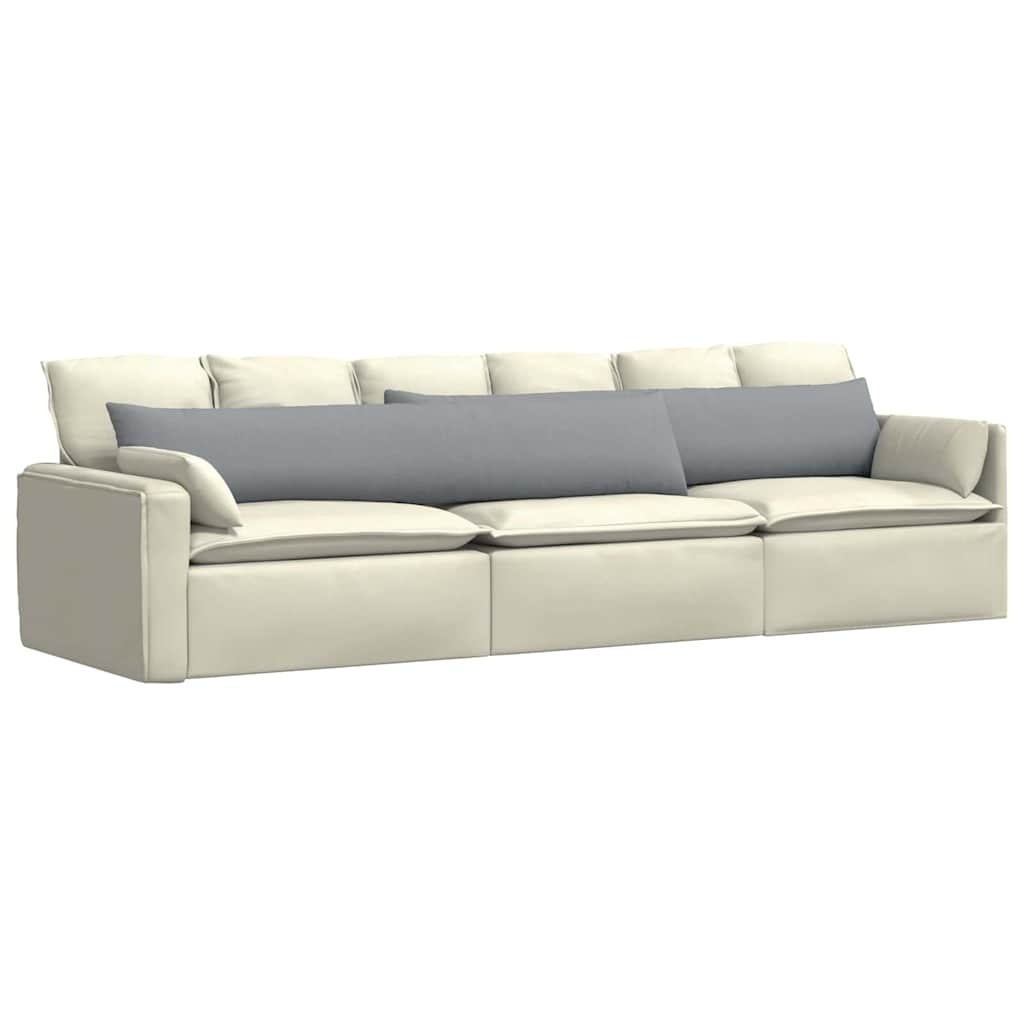 VidaXL Sofa Kussens 2 pcs Lichtgrijs 200 x 40 cm Stof