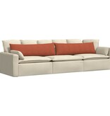 VidaXL Sofa Kussens 2 pcs Rood-oranje 145 x 40 cm Katoen Stof