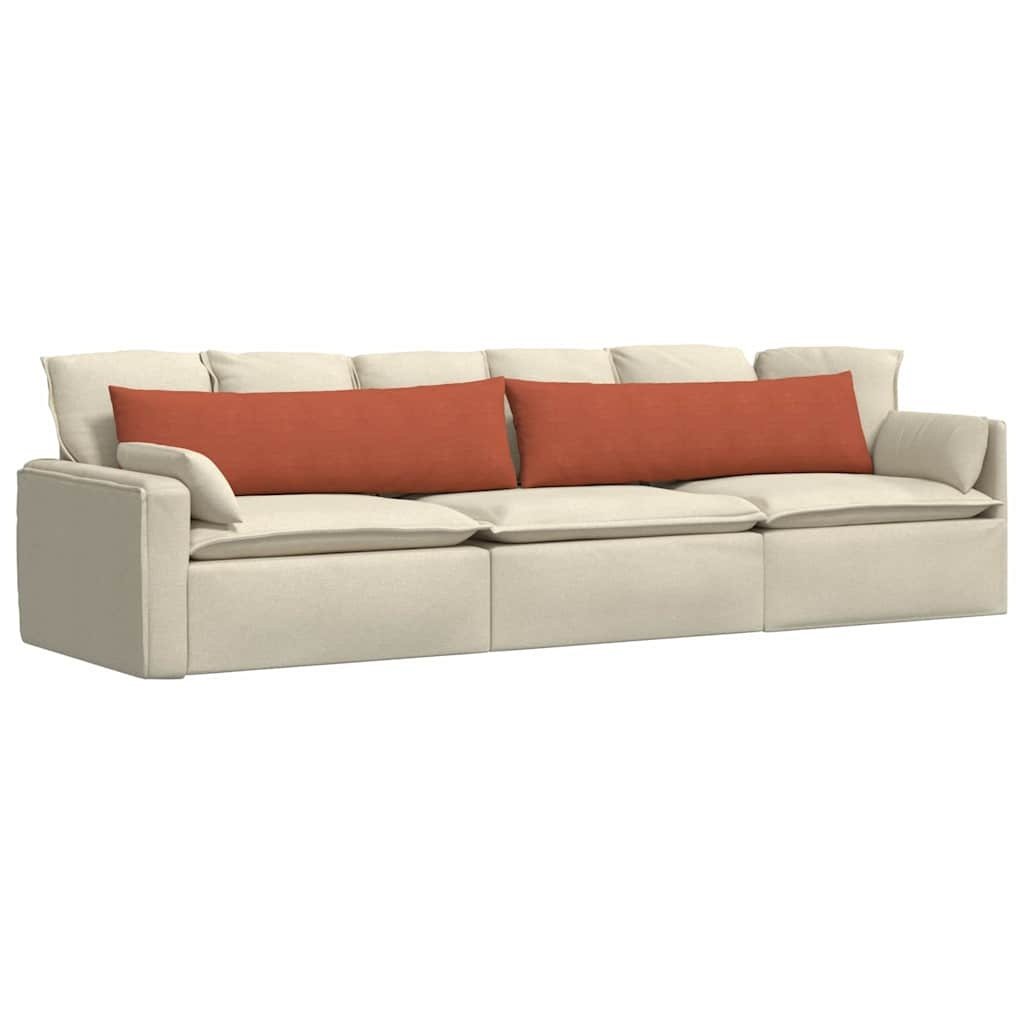 VidaXL Sofa Kussens 2 pcs Rood-oranje 145 x 40 cm Katoen Stof
