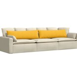 VidaXL Sofa Kussens 2 pcs Lichtgeel 145 x 40 cm Katoen Stof
