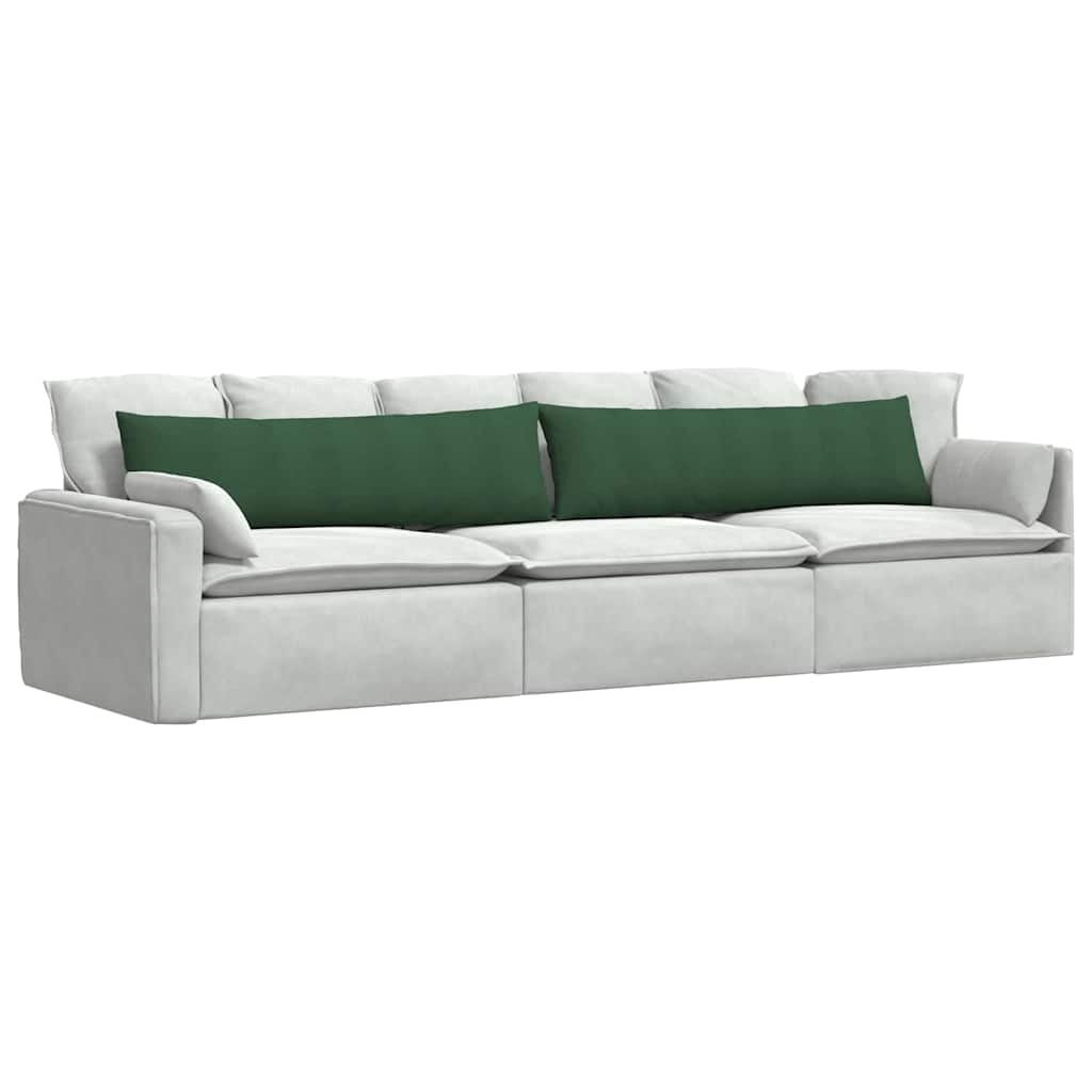 VidaXL Sofa Kussens 2 pcs Donkergroen 145 x 40 cm Katoen Stof