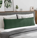 VidaXL Sofa Kussens 2 pcs Donkergroen 145 x 40 cm Katoen Stof