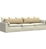 VidaXL Sofa Kussens 2 pcs Grijs groen 145 x 40 cm Katoen Stof