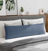 VidaXL Sofa Kussens 2 pcs Blauw 145 x 40 cm Katoen Stof