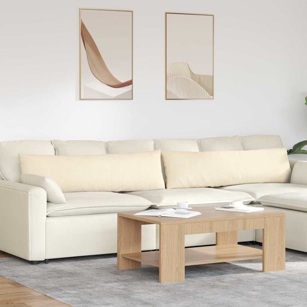 VidaXL Sofa Kussens 2 pcs Crème 145 x 40 cm Katoen Stof