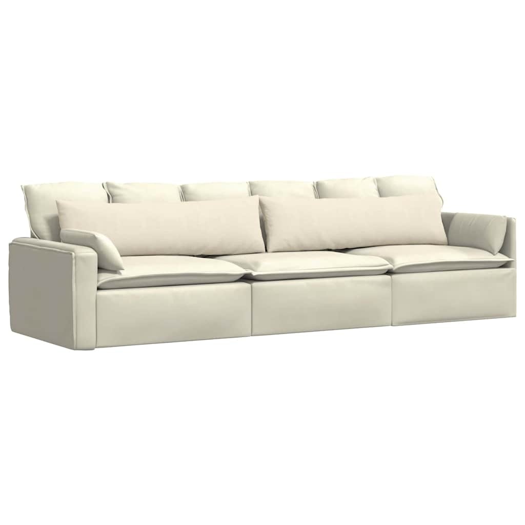 VidaXL Sofa Kussens 2 pcs Crème 145 x 40 cm Katoen Stof