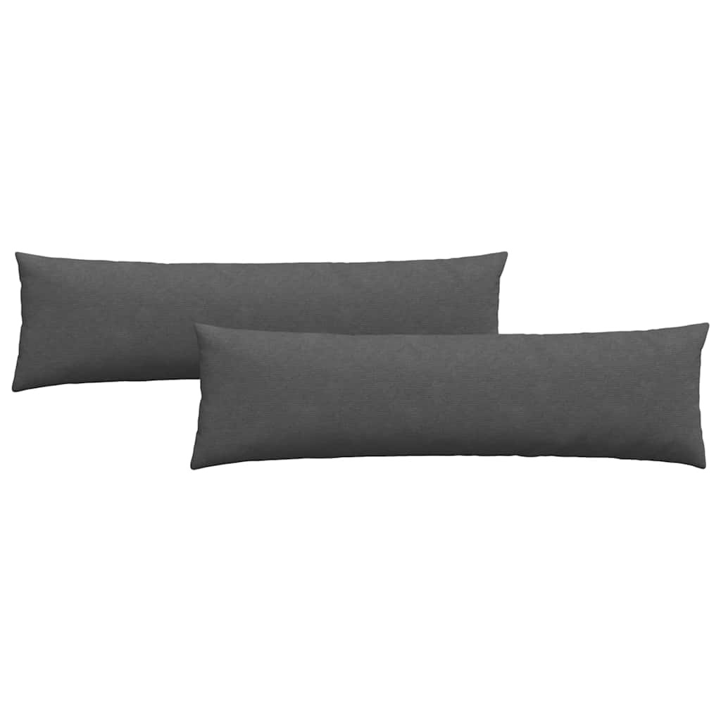 VidaXL Sofa Kussens 2 pcs Donkergrijs 145 x 40 cm Katoen Stof