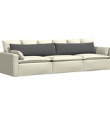 VidaXL Sofa Kussens 2 pcs Donkergrijs 145 x 40 cm Katoen Stof