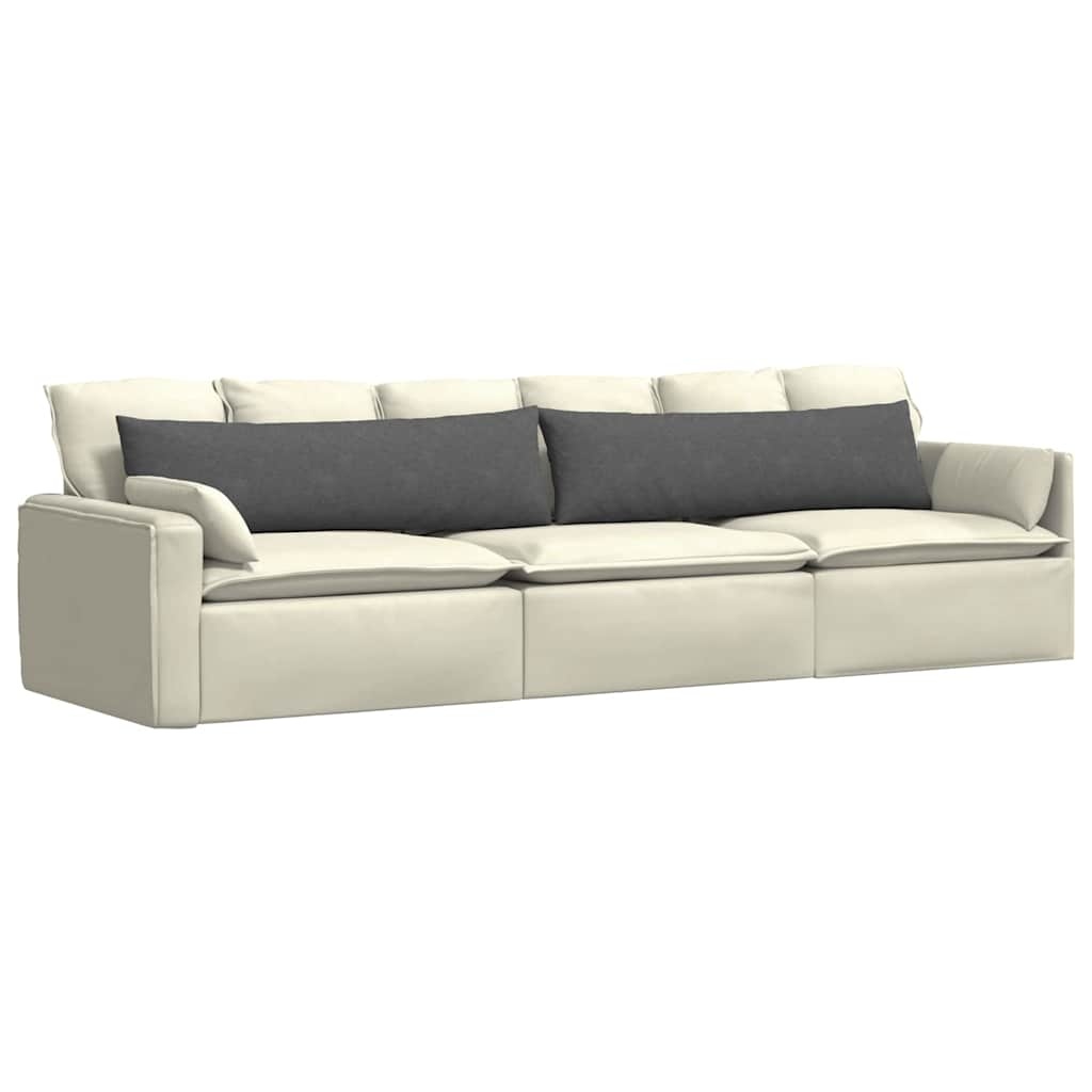 VidaXL Sofa Kussens 2 pcs Donkergrijs 145 x 40 cm Katoen Stof
