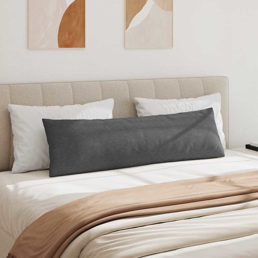 VidaXL Sofa Kussens 2 pcs Donkergrijs 145 x 40 cm Katoen Stof