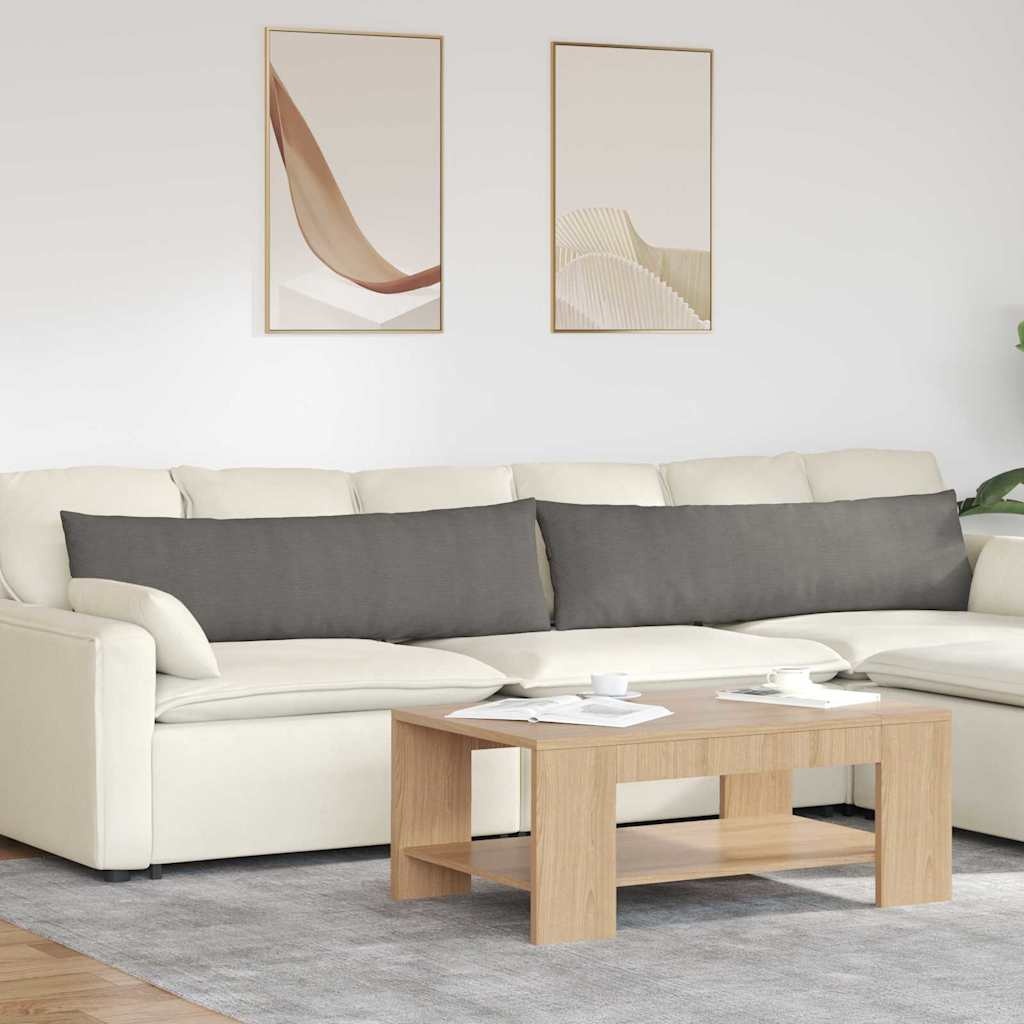 VidaXL Sofa Kussens 2 pcs Lichtgrijs 145 x 40 cm Katoen Stof