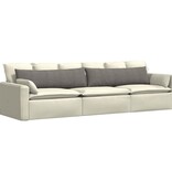 VidaXL Sofa Kussens 2 pcs Lichtgrijs 145 x 40 cm Katoen Stof