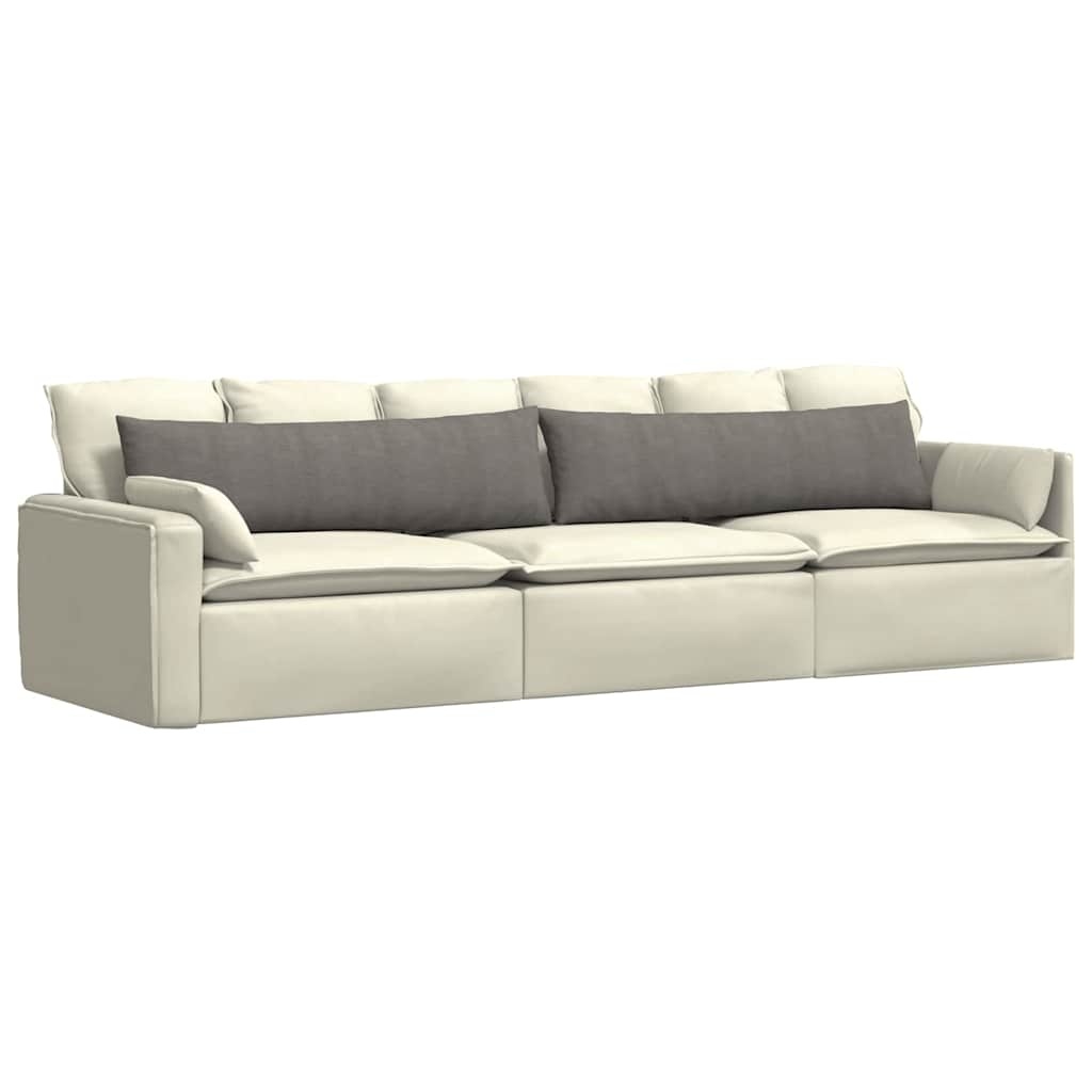 VidaXL Sofa Kussens 2 pcs Lichtgrijs 145 x 40 cm Katoen Stof