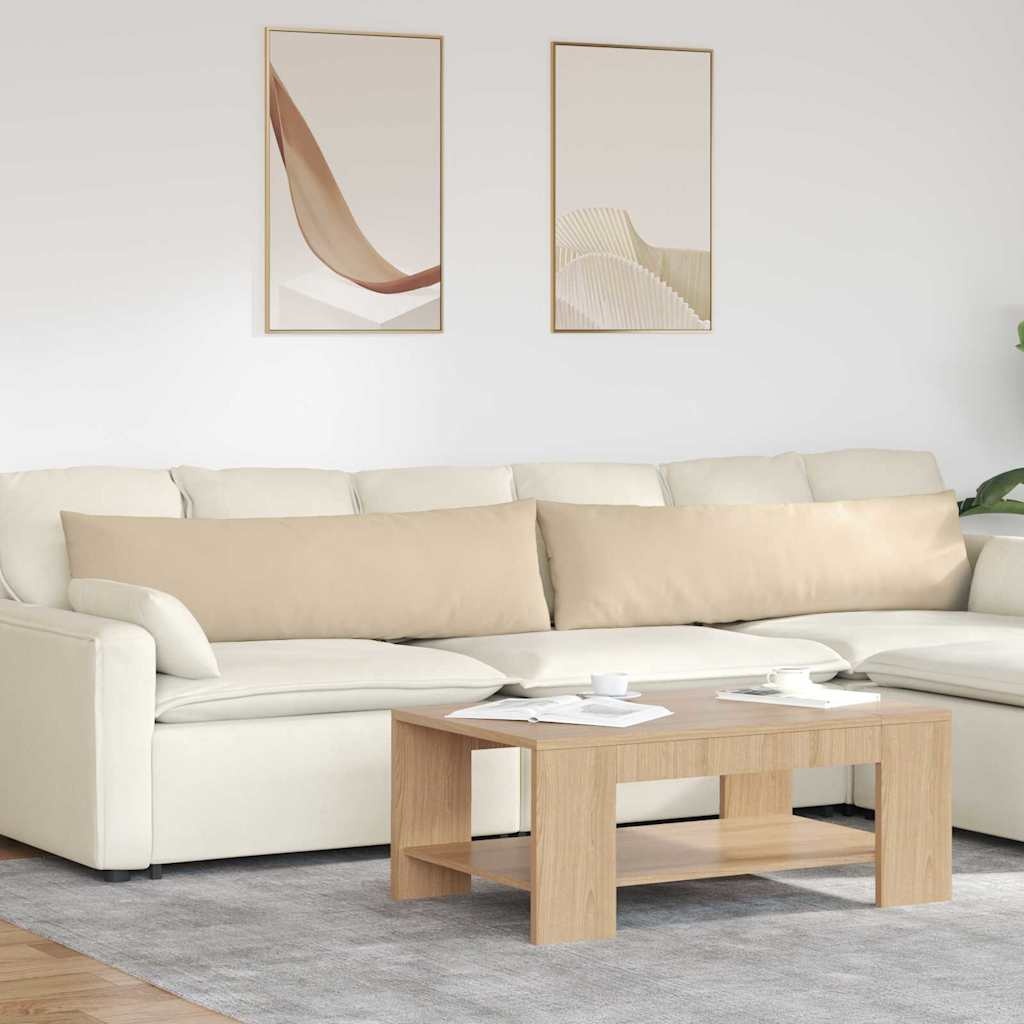 VidaXL Sofa Kussens 2 pcs Crème 145 x 40 cm Stof