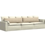 VidaXL Sofa Kussens 2 pcs Crème 145 x 40 cm Stof
