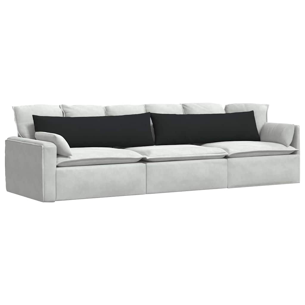 VidaXL Sofa Kussens 2 pcs Zwart 145 x 40 cm Stof