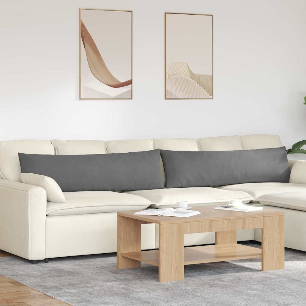 VidaXL Sofa Kussens 2 pcs Donkergrijs 145 x 40 cm Stof