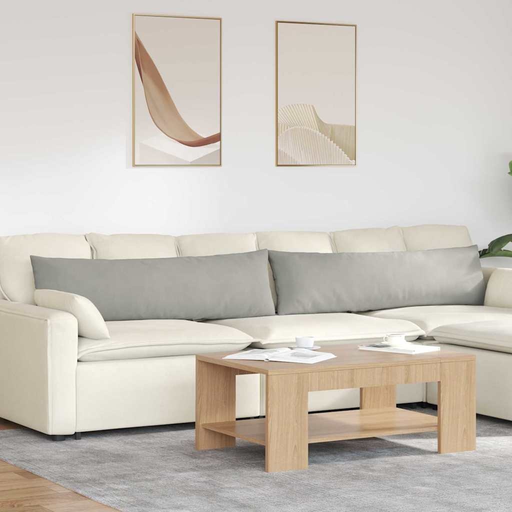 VidaXL Sofa Kussens 2 pcs Lichtgrijs 145 x 40 cm Stof