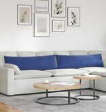 VidaXL Sofa Kussens 2 pcs Politieblauw 145 x 40 cm Katoen Stof