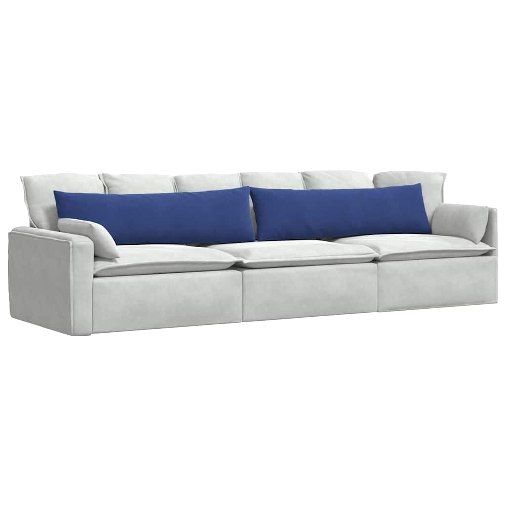 VidaXL Sofa Kussens 2 pcs Politieblauw 145 x 40 cm Katoen Stof