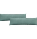 VidaXL Sofa Kussens 2 pcs Zeegroen 145 x 40 cm Katoen Stof