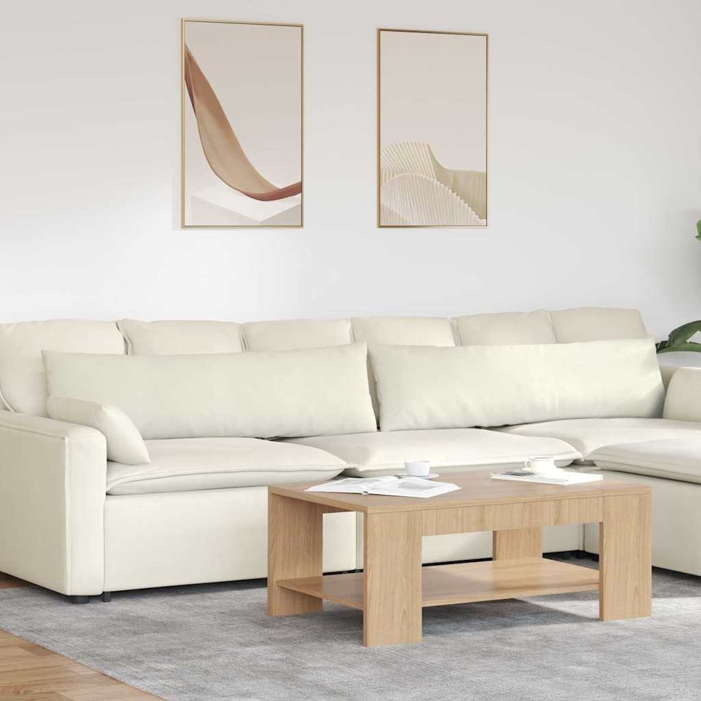 VidaXL Sofa Kussens 2 pcs Crème 145 x 40 cm Katoen Stof