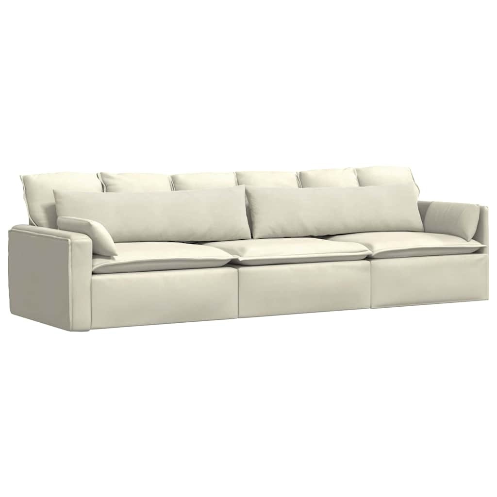 VidaXL Sofa Kussens 2 pcs Crème 145 x 40 cm Katoen Stof